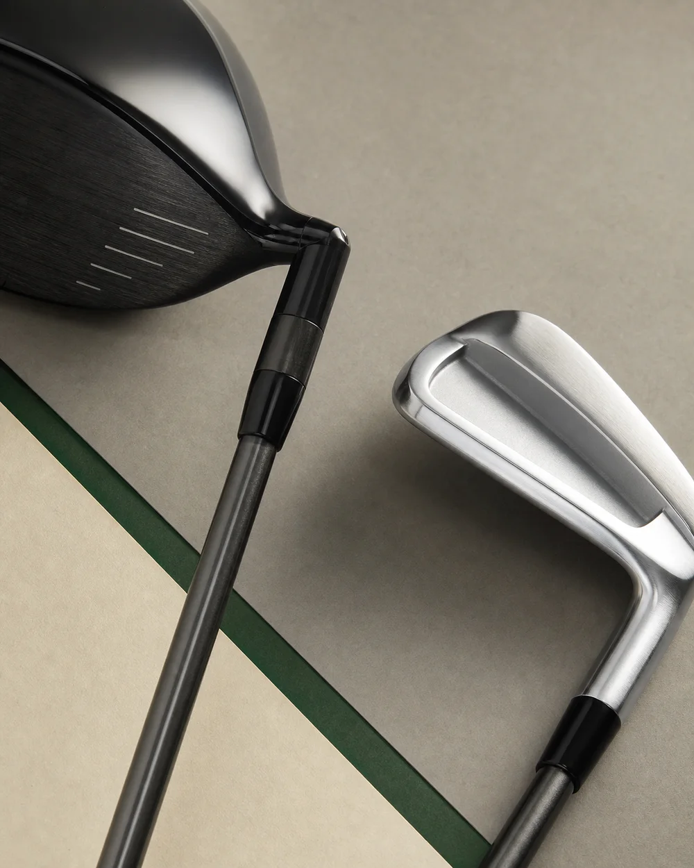 Finished driver and iron hosel and shaft details